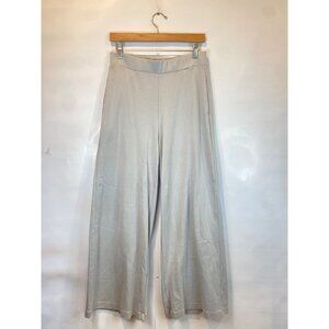 GRP1 Women's Wide Leg Elastic Waist Pant Size Small Laight Gray Cropped Pockets